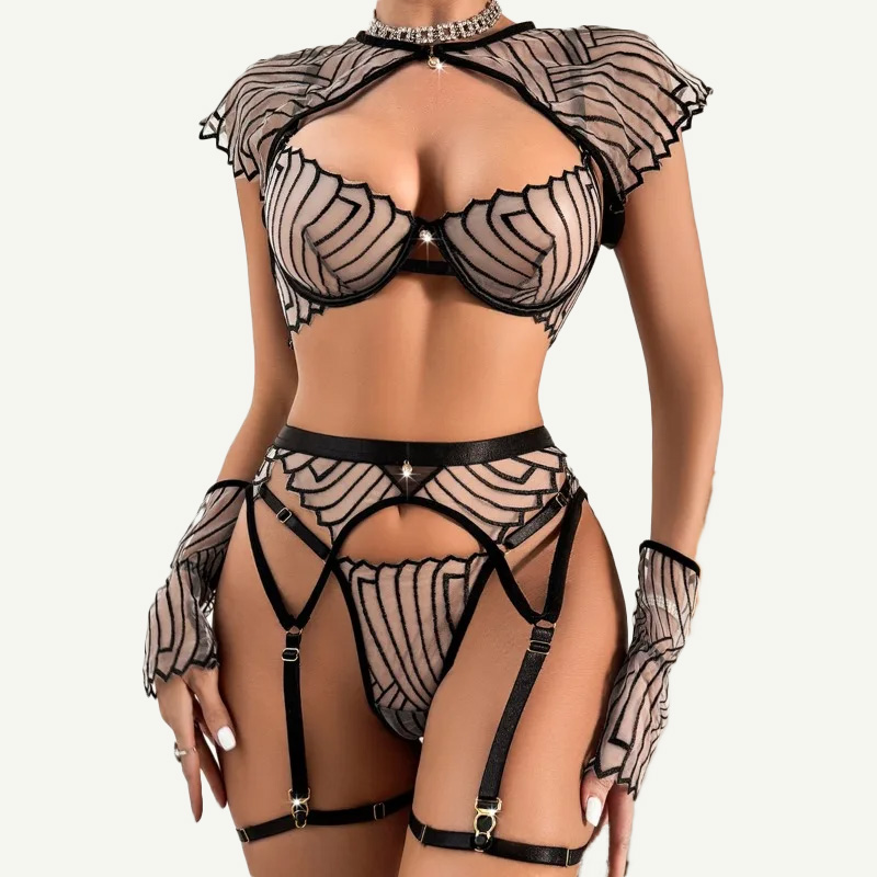 Set Lingerie Bra dan Celana Da - Garter Belt Set ulasan dan harga